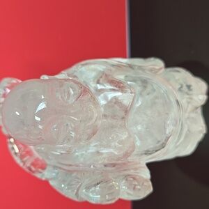 Vintage Crystal Laughing Buddha